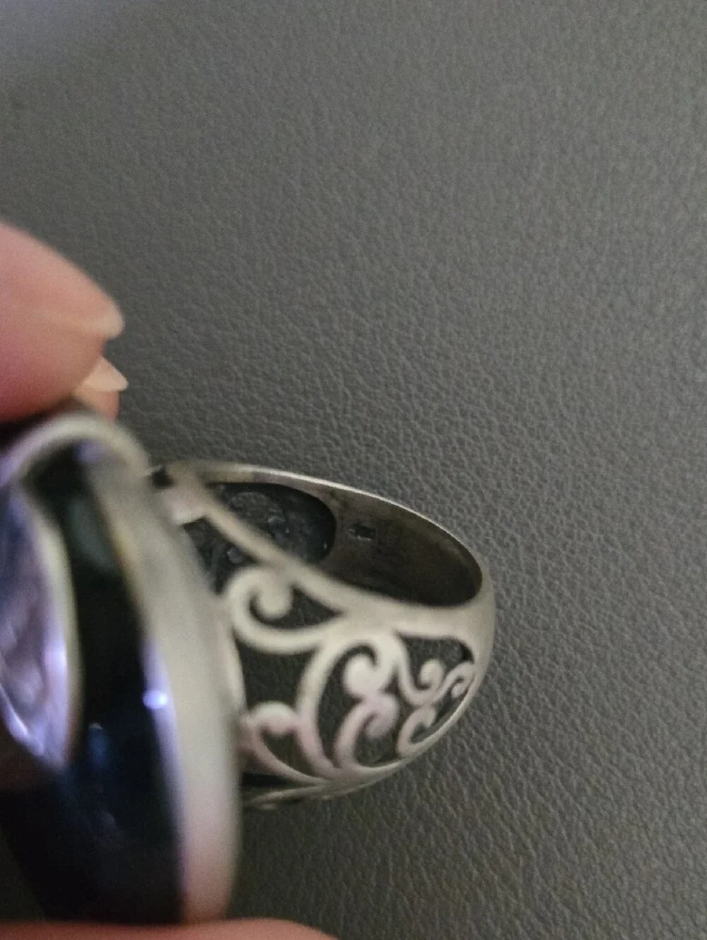 925 Stering Silver Customize Korean traditional Circle Statement Ring - Picture 4 of 4
